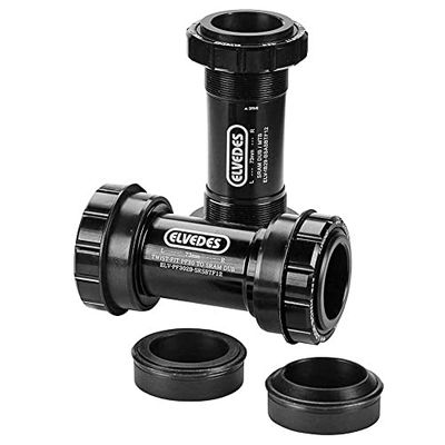 Elvedes - Caja de Pedales Compatible con SRAM Dub BSA MTB/Route Ciclo E-Bike para Adulto, Unisex, Color Negro
