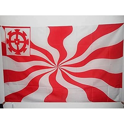 AZ FLAG - Drapeau République de Mulhouse - 150x90 cm - Drapeau Province France - Alsace 100% Polyester Avec Fourreau et cordelette - Pavillon 110 g