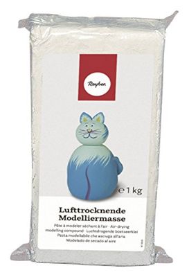 Rayher 3450272 Panetto di Pasta Modellabile Indurente all'Aria, Colore Terracotta, 1 Kg, Pronta all'Uso, Senza Cottura, Simile all'Argilla, si Indurisce Priva di Crepe