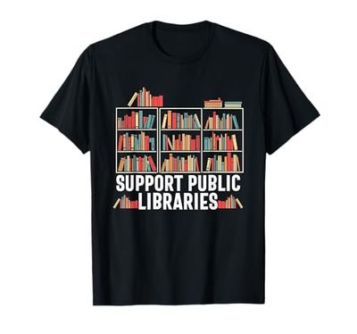 Supporta biblioteche locali Salva bibliotecario Lettore di libri Maglietta