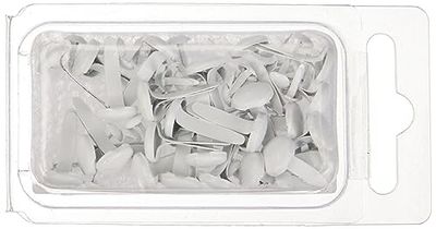 RAYHER HOBBY 7871602 Brads Round 4 and 8 mm Diameter Pack of 75 White