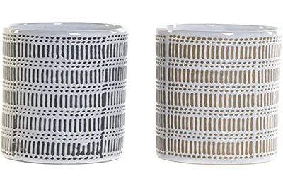 Lot de 2 Porte-brosses à Dents Dkd Home Decor Gres (7,2 x 11 x 7,2 cm)