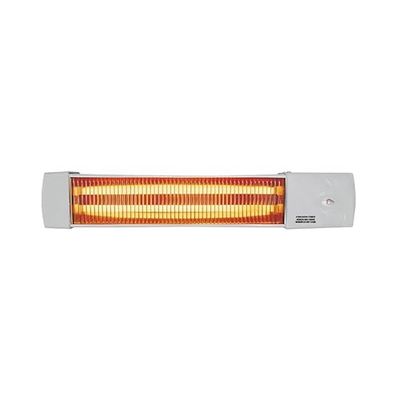 Grijze kwarts-badkachel 600-1200 W kachel met kantelbeveiligingssysteem met 2 kwartsstaven
