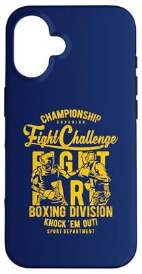 Boxe, MMA, combattimento, sport, retrò, stile vintage Custodia per iPhone 16