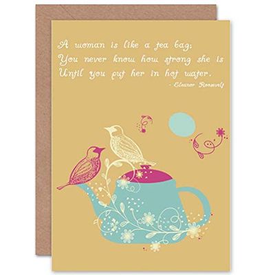Wee Blue Coo CARD GREETING QUOTE ELEANOR ROOSEVELT HOT WOMEN GIFT