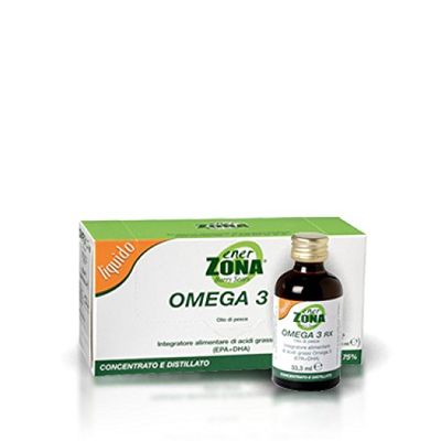 Enervit, Enerzona Omega 3 RX, Senza Ritorno di Gusto, Integratori Omega 3 di Acidi Grassi per Cuore, Vista e Cervello, Olio di Pesce Omega 3, Senza Glutine, Confezione da 5 Flaconi da 33,3 ml