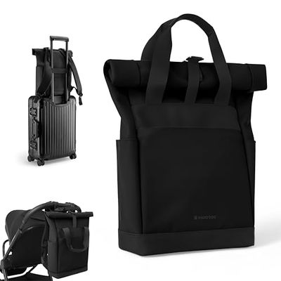 KikkaBoo CERISE luierrugzak, Mommy Bag, kinderwagenbevestigingen, grote capaciteit, draagbare aankleedmat, thermotas, waterdichte tas, multifunctionele tas, zwart