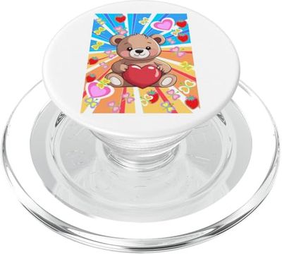 Oso de peluche retro para niños, adolescentes, niños pequeños, bebés PopSockets PopGrip para MagSafe