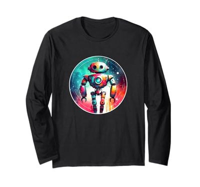 Funny Robot Shirt Robotics Engineer Shirt AI Shirt Robotics Long Sleeve T-Shirt