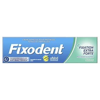 Fixodent Neutral - Crema adesiva per proteine dentali, 47 g