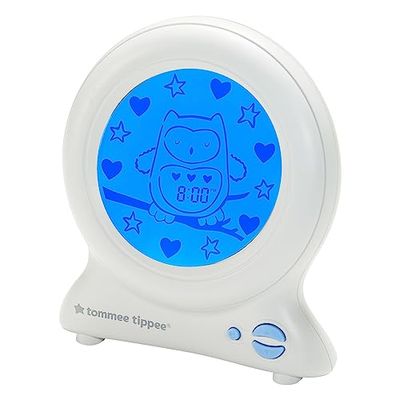 Tommee Tippee Groclock klok en slaaptrainer, wekker en nachtlampje voor peuters, met USB-aansluiting