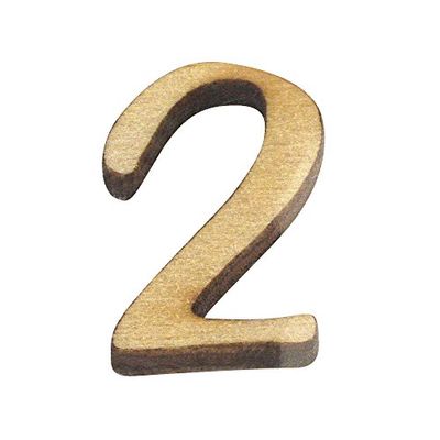 RAYHER HOBBY 6218700 Wooden Number 2 (Pack of 2)