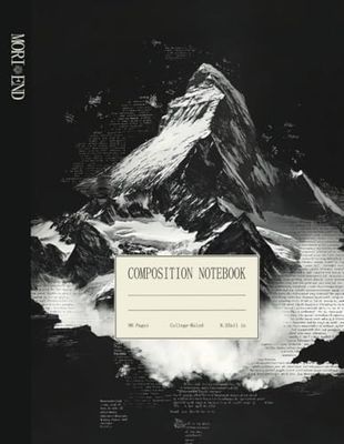 Composition Notebook College Ruled: Vintage Mountain Design | K2 Mountain Dark Aesthetic School Student Gift Journal