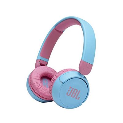 JBL JR310BT – Casque sans fil avec micro pour enfants – Léger, confortable et pliable – Avec volume limité à 85 dB – Autonomie de 30 hrs – Livré avec un jeu d’autocollants – Bleu