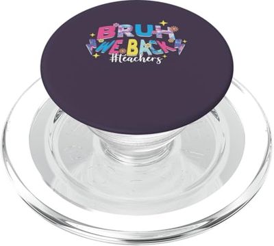 Bruh We Back Teachers Feliz Primer Día De Escuela PopSockets PopGrip para MagSafe