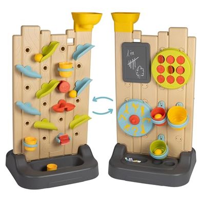 Smoby - Activity Wall - Mur Activités Enfant - Circuit de Balles et Circuit d'eau - 29 Accessoires Inclus - 840300