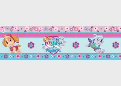 Paw Patrol Självhäftande kant för barnrum, väggklistermärken, av AG design 500 x 13,8 cm | AWBD 8007