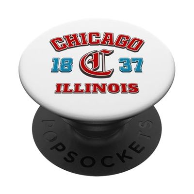 Chicago Illinois 1837 Collegiate Vintage Style PopSockets Adhesive PopGrip