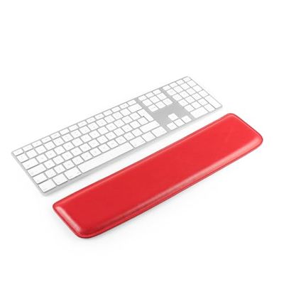Londo PU lederen toetsenbordpad - premium ergonomische ondersteuning voor comfortabel typen op het werk en thuis (rood, groot)