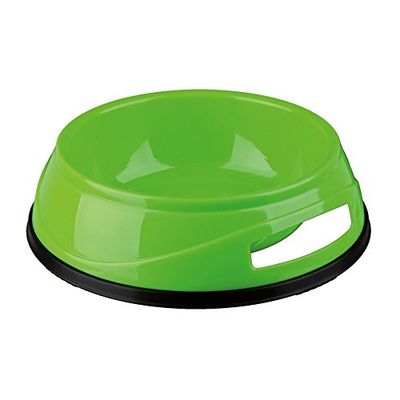 Trixie - Ciotola per cani in plastica con base in gomma, diametro 12 cm
