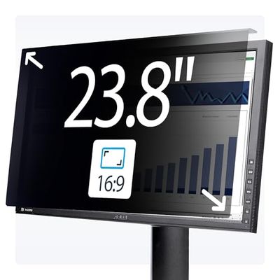 StarTech.com Filtre de Confidentialité pour Écran 23,8" 16:9, Filtre Acrylique Suspendu, Installation Rapide, +/- 30 Degrés