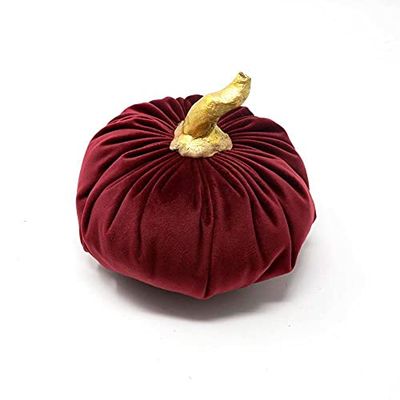 Declea Calabazas Decorativas, Terciopelo, Burdeos, Piccolo