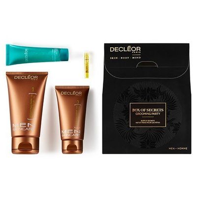 Decleor Men Skincare Soothing Aftershave Fluid and Clean Skin Scrub, 75/25 ml