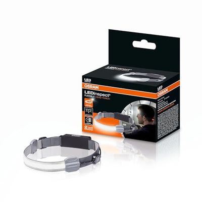 OSRAM LEDinspect FLEXIBLE HEAD TORCH, oświetlenie LEDinspection, 6000K, regulowany pałąk, latarka czołowa z możliwością ładowania z trzema poziomami światła