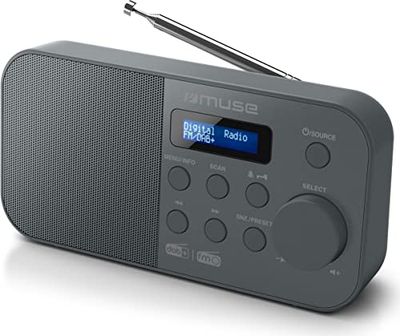 MUSE M-109 DB Nero Radio Dab+/FM PORTATILE con altoparlante integrato e display