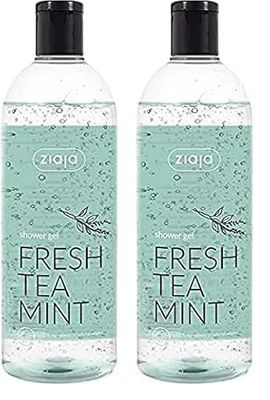 Ziaja Gel de Ducha de Té con Menta Fresca, 500 Mililitros (Paquete de 2)