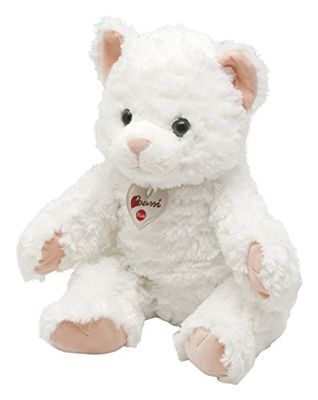 Trudi 11015 – kattmaxi, plysch, 38 cm, vit