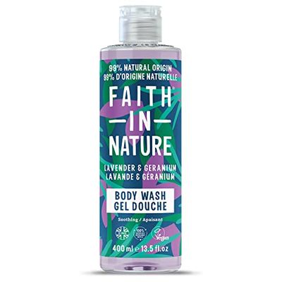 Faith in Nature Bagnodoccia Naturale alla Lavanda & Geranio, Addolcente, Vegano e Non Testato su Animali, Senza SLS e Parabeni, 400 ml
