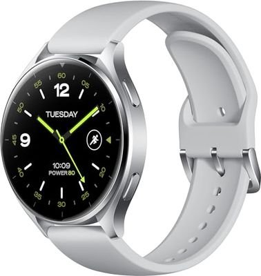 Xiaomi Watch 2 4G, ronde herensmartwatch met 1,43 inch display en gezondheidsmeting, zilveren smartwatch met multisportmodi, bluetooth-oproepen en autonomie van 65 uur