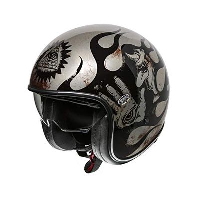 PREMIER HELMET LE PETIT CLASSIC BD TITANIUM,BLACK/TITANIUM,XS