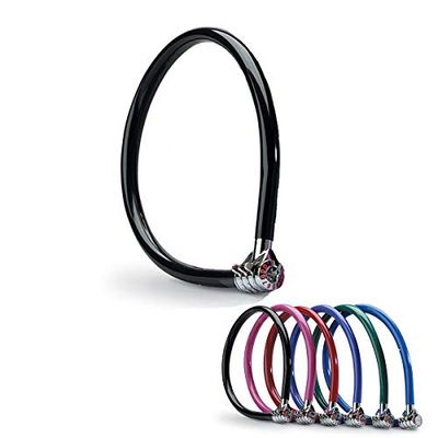 MASTER LOCK Lucchetto Bici [Combinazione] [55 cm Cavo] [Esterno] [Colore Casuale] 8631 - Ideale per Proteggere Bicicletta, Skateboard, Passeggino, Falciatore, Attrezzature Sportive