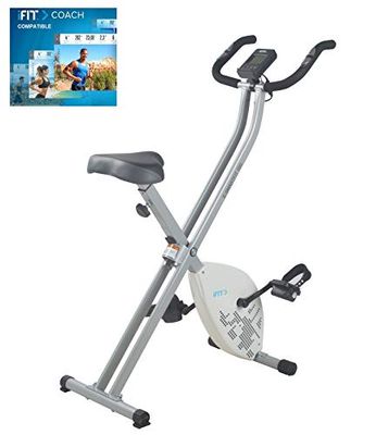 CADENCE Unisex E-SMARTFIT 150 Foldable Bike, White and Silver - included 1 Year iFIT Membership