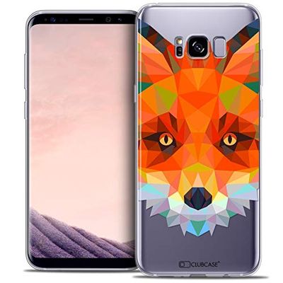 Caseink - Beschermhoes voor Samsung Galaxy S8 (G950) [Crystal Gel HD Polygon Series Animal - Zacht, Ultradun - Bedrukt in Frankrijk] Vos