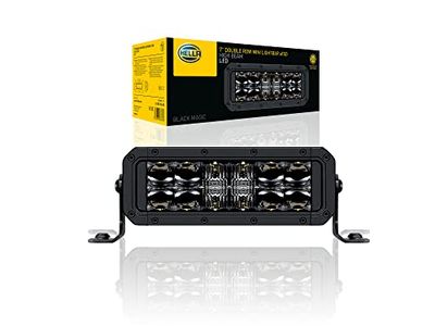 HELLA 1FJ 358 196-451 LED-Spotlight - Black Magic Double Row Lightbar 7" - 12/24V - 2100lm - Dual Version/Rectangular - Reference Number: 30 - Mounting/Screw Connection - ECE-R149 - Cable: 2000