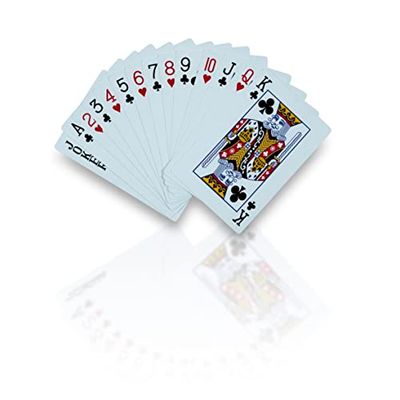 Aidapt Jumbo Plastic Coated Playing Cards - Full Set Deck of Fun Giant Cards for All Ages - Indoor & Outdoor Family Garden BBQ Party & Casino Poker Games, Ideal for Elderly