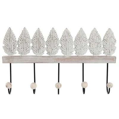 PERCHERO MANGO METAL 41X6,5X16,5 HOJA BLANCO