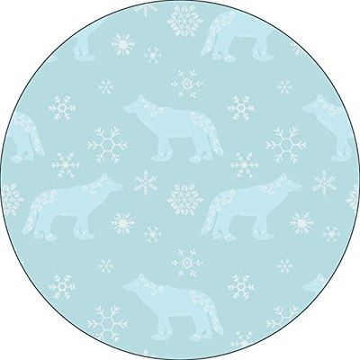 Bonateks, Round Digital Printed Mouse Pad, Non-Slip Base, for Office and Home, Diameter:22cm