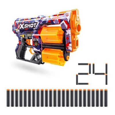 XShot Skins Malice Dread, 12 x schuimrubberen darts met Air-Pocket-technologie