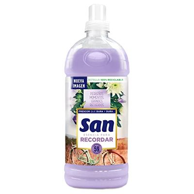 SAN | Suavizante Ropa Lavadora Líquido Concentrado | Fragancia Duradera Esencia para Recordar | 59 Lavados