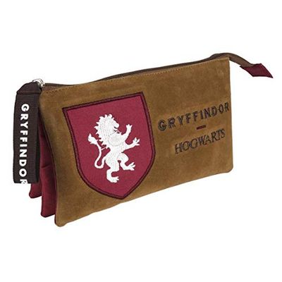 Artesania Cerda Estuche/portatodo Plano 3 Compartimentos Harry Potter Gryffindor Pack Pocket, 22 cm, Red (Rojo)