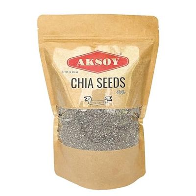 Aksoy Premium Raw Black Chia Seeds, 625G | Non-GMO | Vegan, Keto & Paleo | Nutrient-Dense Seeds with 3g Protein & 5g Fiber for Salads, Yogurt & Smoothies (Packaging May Vary)