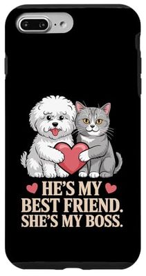 Miglior Amico Capo Bichon Frisé Gatto Custodia per iPhone 7 Plus/8 Plus