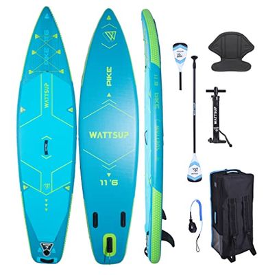 Wattsup - PB -WPIK116K - Wattsup Pike 11'6 (Combo de Kayak) - Espesor 15 cm - Drop - Puntada - rígido y Robusto - 150 kg