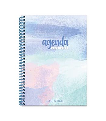 Agenda scolaire 22-23 - Watercolor - Jour Page - Format A6-12 x 16 cm - Langue : Castellano-Catalan-Basque-Anglais-Français - PaperTrac