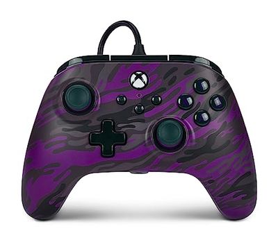 PowerA Advantage Wired Controller for Xbox Series X|S - Purple Camo, Gamepad, Wired Video Game Controller, Gaming Controller, USB-C, works with Xbox One and Windows 10/11, Officially Licensed