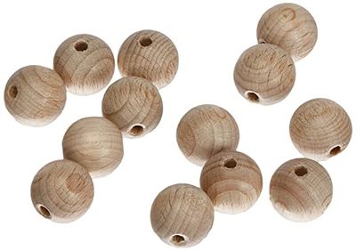 Glorex Sfera di Legno Grezzo 18st, Legno, Naturale, 11 x 8.5 x 1 cm
